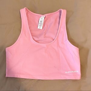 Alphalete bubblegum pink crop top